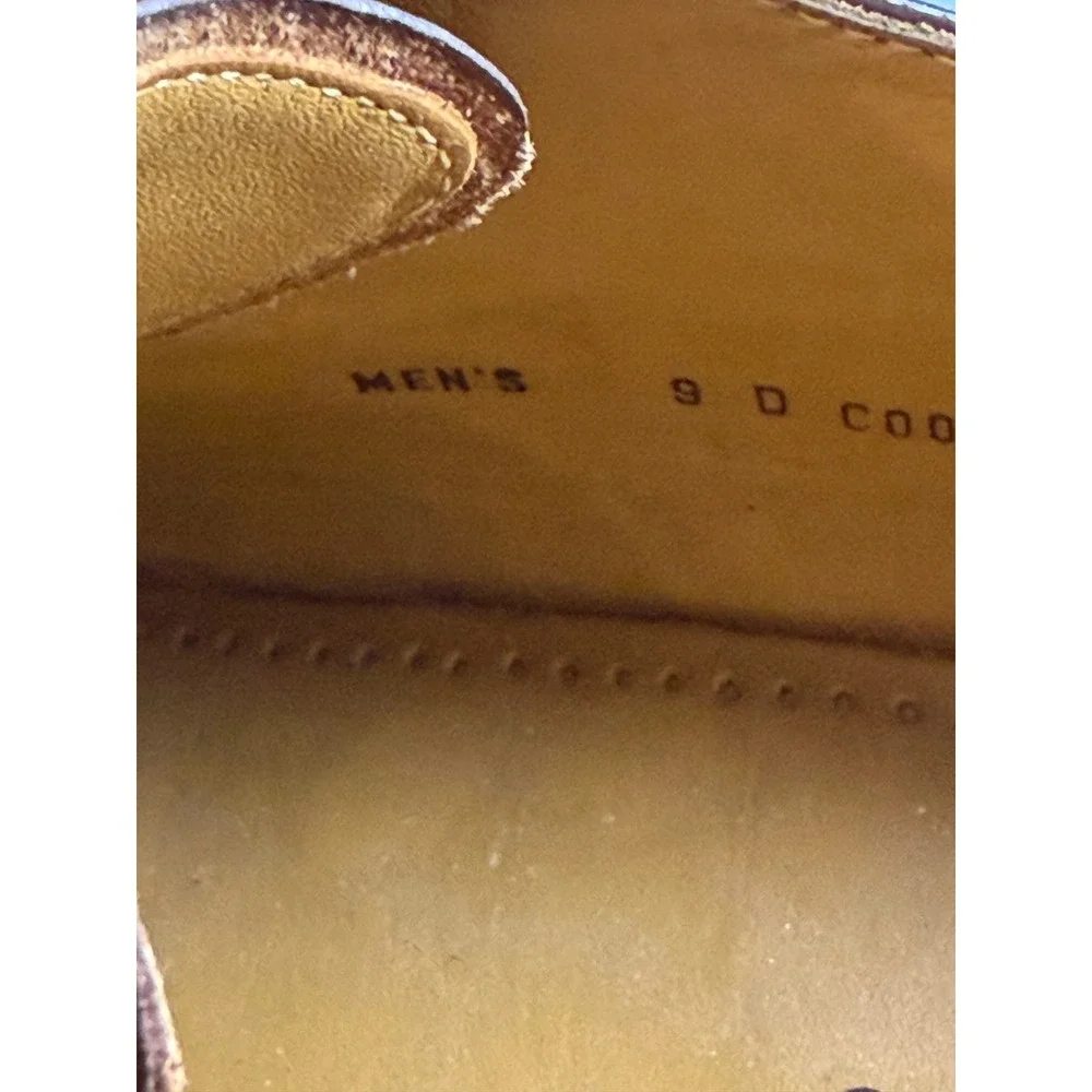Cole Haan Dress Shoes Mens 9 D Brown Leather Split Toe Oxford Lace Up